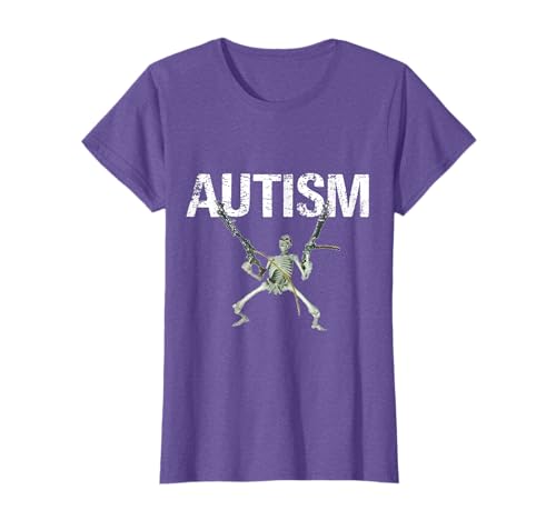 Autism Skeleton Meme Funny Men Women Kids T-Shirt