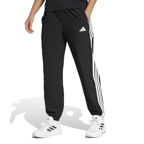 adidas ロングパンツトレイン エッセンシャルズ 3ストライプス ウーブンパンツ KQO56レディース