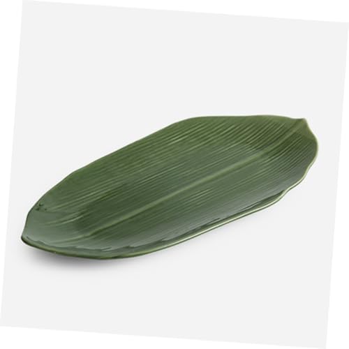 Plato sartén hoja cerámica para sushi y postre miniatura 2