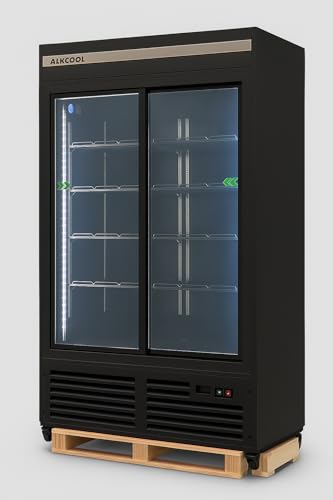 Image of Commercial Flower Beverage Refrigerator Display Fridge,Two SLIDING Glass Door Drink Cooler Floral Display Fridge with LED Light Adjustable Shelves,ETL Sanitation,43 Cu Ft,47 inch Wide,Wheels Included