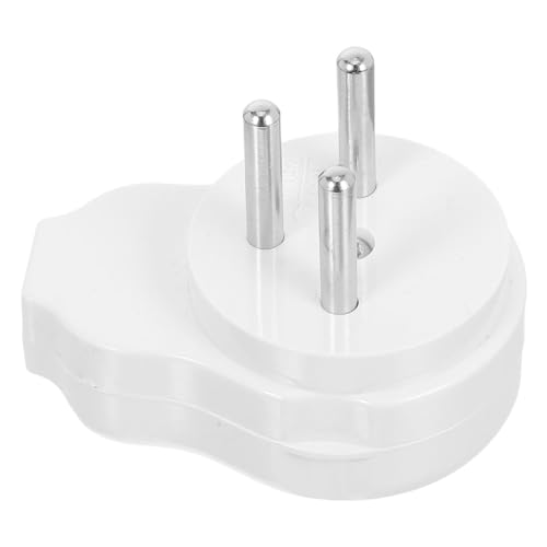 Ciieeo Enchufe Eléctrico Macho de 3 Clavijas Estándar Israelí 16A Conector Cilíndrico Blanco para Cableado Reemplazo para Uso Doméstico Oficina E Industrial Alimentación Ac220-250v