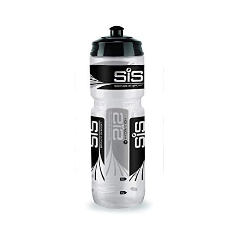 SiS Science in Sport SIS Clear Sports Trinkflasche (800 ml), Kunststoff-Fahrradtrinkflasche, schwarzes Logo, Farbe transparent Cover