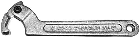 Larcele Hook Wrench for Nut, Side Adjustable Spanner YYBS-01 (Square Head,1 1/4-3inch(32-76mm))
