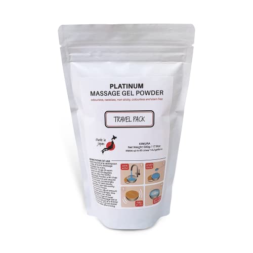 Nuru Gel de massage en poudre refermable 500 g | Fabriqué au Japon | 50 L | Sans glycérine ni paraben Cover