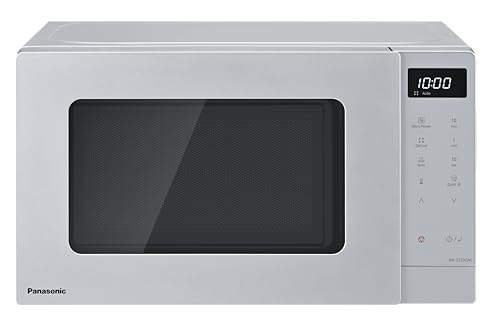 Panasonic NN-ST23QMBPQ 20L Solo Microwave Oven with Glass Tray 800W Auto Defrost 8 Auto Programmes LED Display 5 Power Settings Digital Timer Silver