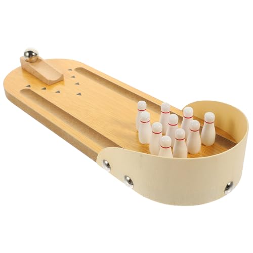 Juego de bolos de mesa de madera noble y ABS de alta resistencia