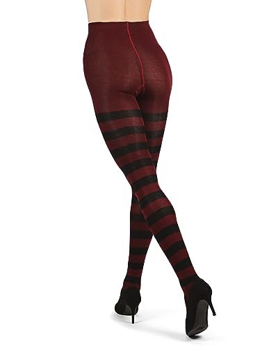 MeMoi Grand Stripe Cotton Blend Sweater Tights4