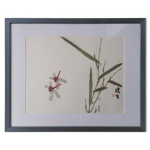 Peinture chinoise murale à l'encre tableau oiseau fleur fait main