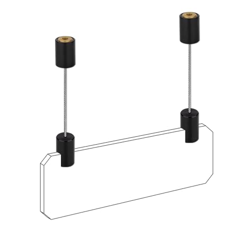 TUBYIC Ceiling Sign Hanger, Solid Aluminum Picture Hanging Hardware for Hanging Acrylic /Picture/Sign Board/Frame