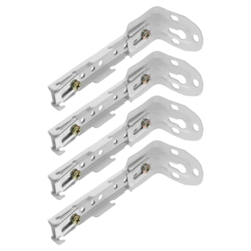 IMIKEYA 4pcs Supports de Rideau Double Robustes en Fer et Abs Fixation Latérale, Installation Facile, pour Tringles à Rideaux Salon et Chambre, Kit Complet...
