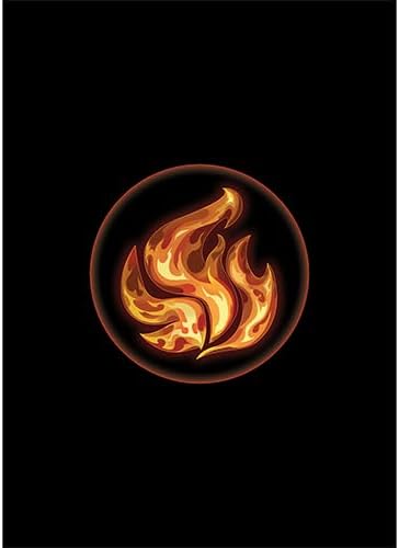 Fantasy North - Elements I - 100 Textured Matte TCG Card Sleeves - Fits Magic MTG Commander Pokemon and Other Card Games - Playing Card Sleeves (Fire)