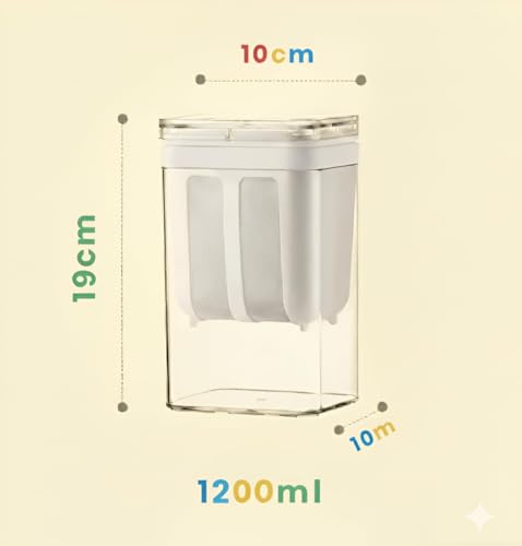 Image of 2-in-1 Greek Yogurt Maker & Hung Curd Maker | Fine Mesh Strainer Box with Lid | Thick Curd, Paneer, Cheese & Whey Separator | BPA Free Kitchen Strainer for Homemade Yogurt - 1200ml (Transparent)
