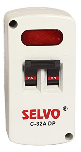 Selvo 32A 240V MCB Mini Double Pole (DP) with Enclosure (B09QZSZF8F) Amazon Price History, Amazon Price Tracker