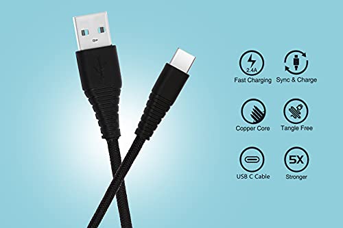 Image of Nylon Braided Type C Fast Charging Cable