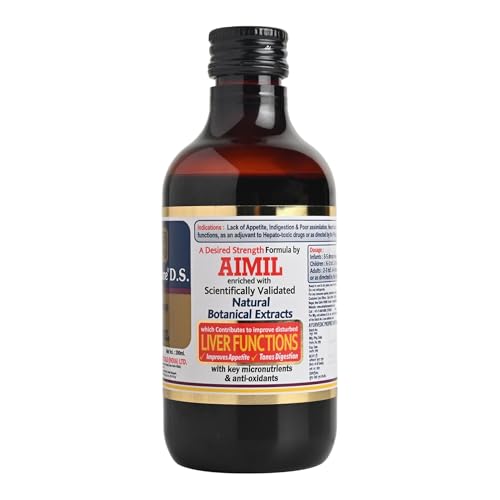 AIMIL Amlycure D.S. Syrup for Liver Health – Natural Liver Herbal Tonic 200 ML (Pack of 2)