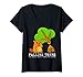 Femme Animal en peluche castor qui tombe aux arbres T-Shirt avec Col en V