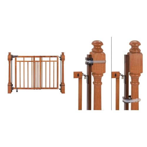 Image of Summer Infant Wood Banister & Stair Safety Pet and Baby Gate & Banister to Banister Gate Mounting Kit - Fits Round or Square Banisters