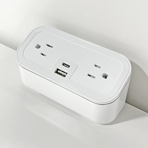 CubieMini White - Tabletop Power Strip Charging Station with Outlets and USB Ports