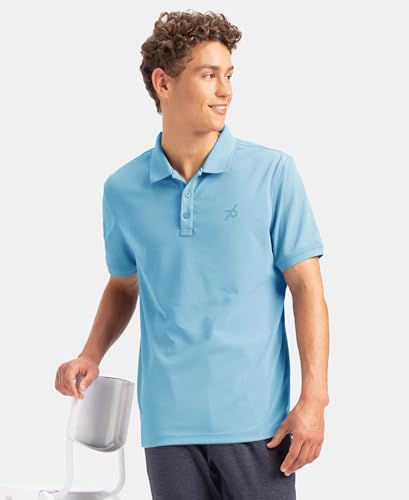 Image of Jockey AM38 Men's Microfiber Fabric Solid Half Sleeve Polo T-Shirt with StayDry & StayFresh Technology