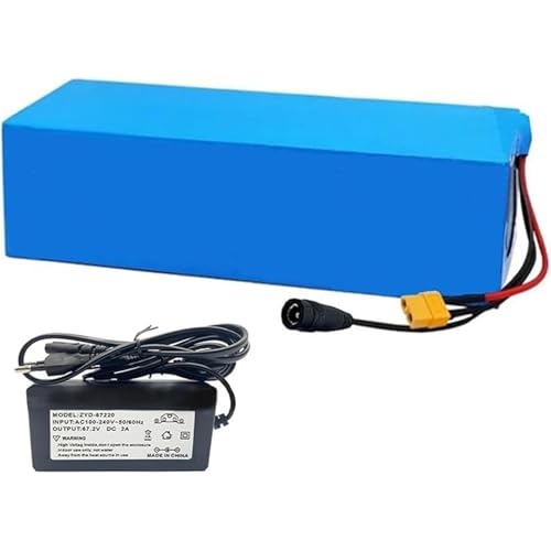 60V Lithium Ion E-Bike Battery with Built-in BMS and 67.2V 2A Charger - Waterproof Electric Bicycle Power Source