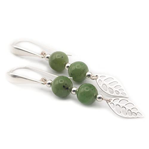Boucles d'oreilles jade et argent 925 à offrir pour un anniversaire ou une fête