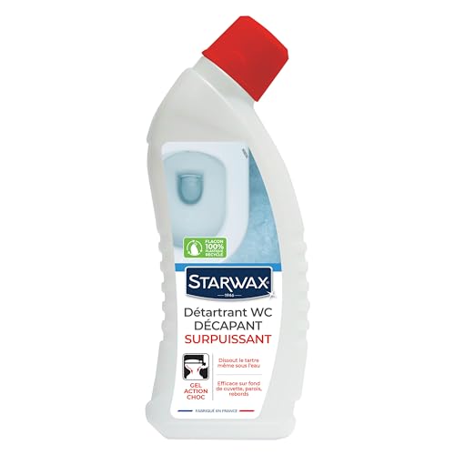 STARWAX - Détartrant Décapant Surpuissant Gel pour WC - Action choc - Compatible fosses septiques...