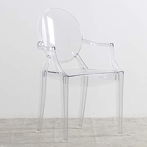 BB&UU Crystal Clear Dressing Chair Indoor Outdoor Modern Creative Barstool Chairs Dining Chair For Kitchen,Transparent Side Chair-J 49 * 54 * 92cm Cover