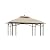 Garden Winds Replacement Canopy for Sheridan Grill Gazebo - Riplock 350 - Beige