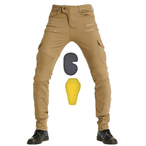 DongBao Pantalones Vaqueros de Moto para Hombre Mujer, Pantalones de Motorista, para al Aire Libre, Senderismo, Pantalones Cargo