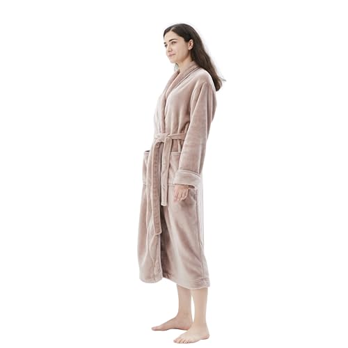 COOVA Premium Robe for Women – Plush Soft Robe, Fluffy, Warm, Long Fleece Bathrobe2