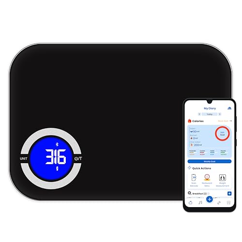 Nextlevel Fit Smart Kitchen Scale- Digital Weight Grams And Oz Food Scale Wit...