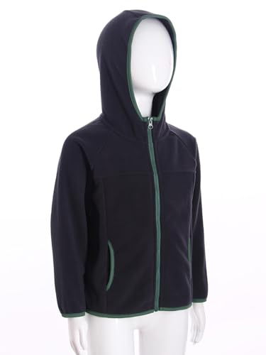 Girls Fleece Jacket Coat with Hood Unisex Kids Zip Up Long Sleeve Hoodie Outerwear Fall Warm Sweatshirt3