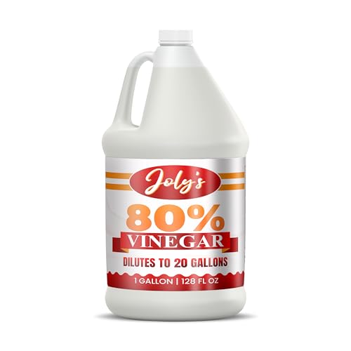 Jolys 80% Pure Concentrated Vinegar -Ultra-Performance (20X128 OZ) Power | Technical Grade | Industrial Strength-Dilutes Easily-Acidity-Home and Outdoor Cleaning Concentrate 128 oz (1)