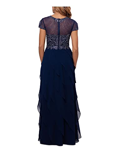 Xscape Womens Chiffon Embellished Evening Dress2