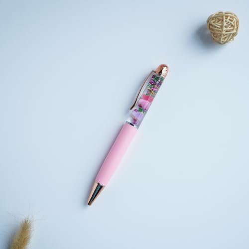 Image of Heart Ballpoint Pen Unique Floating Glitter Stationery Perfect Valentines Birthday Party Favor Gifts(Pink)