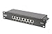 Produktbild DIGITUS Cat-6 Patch-Panel - 8 Ports - RJ45-Buchsen - 10-Zoll Rack-Mount 1HE - LSA Verteiler-Feld - Geschirmt - Schwarz