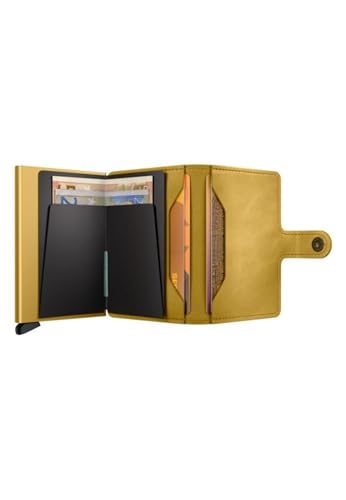 Image of SECRID - Men Mini Wallet Genuine Vintage Leather RFID Safe Card Case for max 10 cards (Yellow)