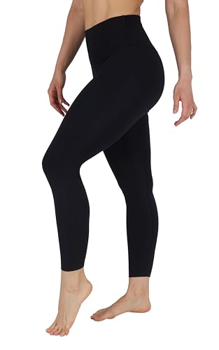 YogaliciousSquat Proof Fleece Lined Legging High Waisted Thermal Winter Running Pants for Women - Black - Large