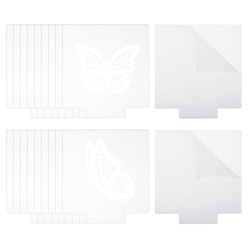 Image of PATIKIL 20Pcs 6.6x5.9 Acrylic Sheet Clear Blank Cast for LED Light Base, 2mm /0.08 inch Thick Square Transparent Panel Board with Film for Table DIY Display Project