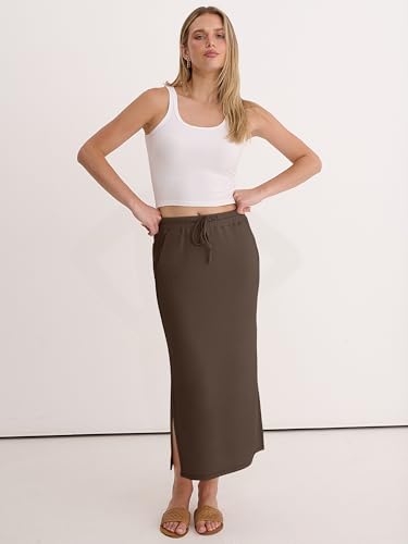 Image of ANRABESS Casual Maxi Skirts for Women, High Waist, Summer, Drawstring, Ideal for Daily Wear, Office & Weekend Outings 2026