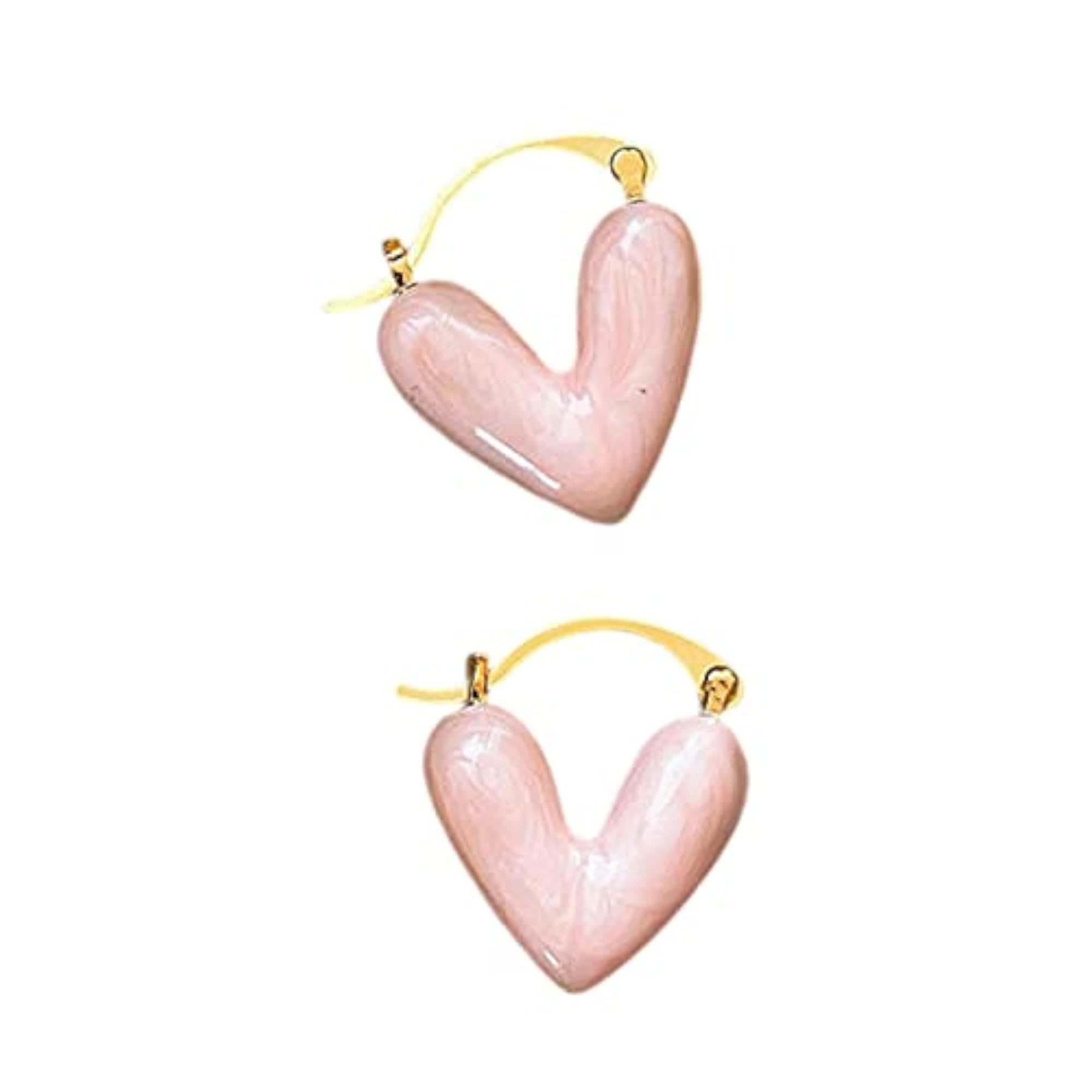 Women's Lightweight Heart Shape Stud Drop Earrings