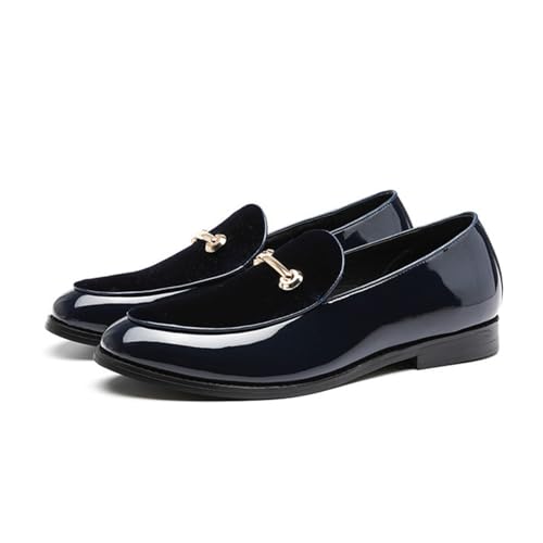 Dress Shoes for Men Men's Pointed Toe Dress Shoes Patent Leather Oxford Loafers for Formal Events, Weddings, and Parties