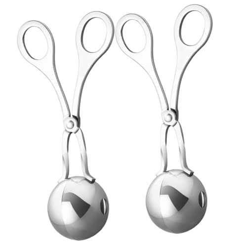 PRETYZOOM Meatball Making Tool Stainless Steel Meat Baller Ball Maker Set for Sushi and Snacks