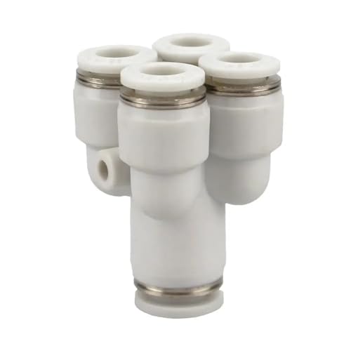 Conector neumático en Y de 4 vías reductor de 8mm a 6mm para tubos de aire de plástico