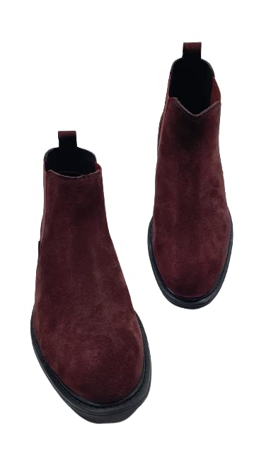 Voguish Mens Maroon Suede Chelsea Boots - 7 UK (B0C55JNPVQ) Amazon Price History, Amazon Price Tracker
