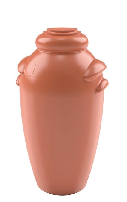 Ondis24 Regenspeicher Regentonne Regenwassertonne Wasserbehälter Wasserspeicher Amphore Terracotta aus Kunststoff mit 2 Entnahmestellen (200 Liter)