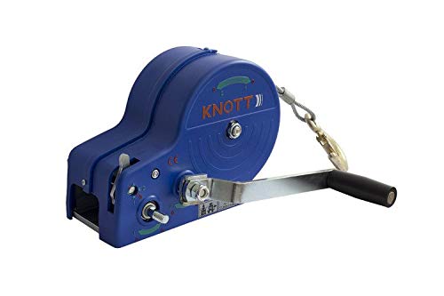 KNOTT Seilwinde 1135 kg mit Kabel, Gehäuse blau