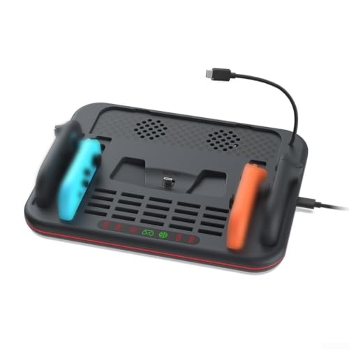 Interruptor ventilador de refrigeración con luces RGB y base de carga doble 5