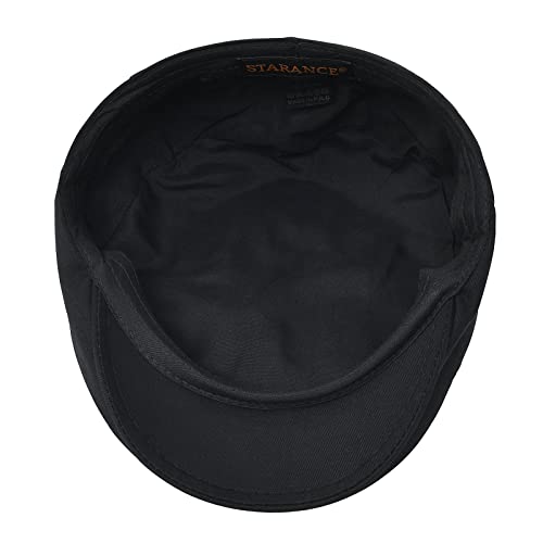 Starance Men's Cotton Flat Cap Ivy Gatsby Newsboy Hat Summer Driving Scally Cap Thin Cap (Black, 7 1/4) #TOP5