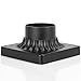 Outdoor Post Light Mounting Base 2 Pack, Traditional Base Mount Cast Aluminum Pier Mount Base with Matte Black Finish, 5.6